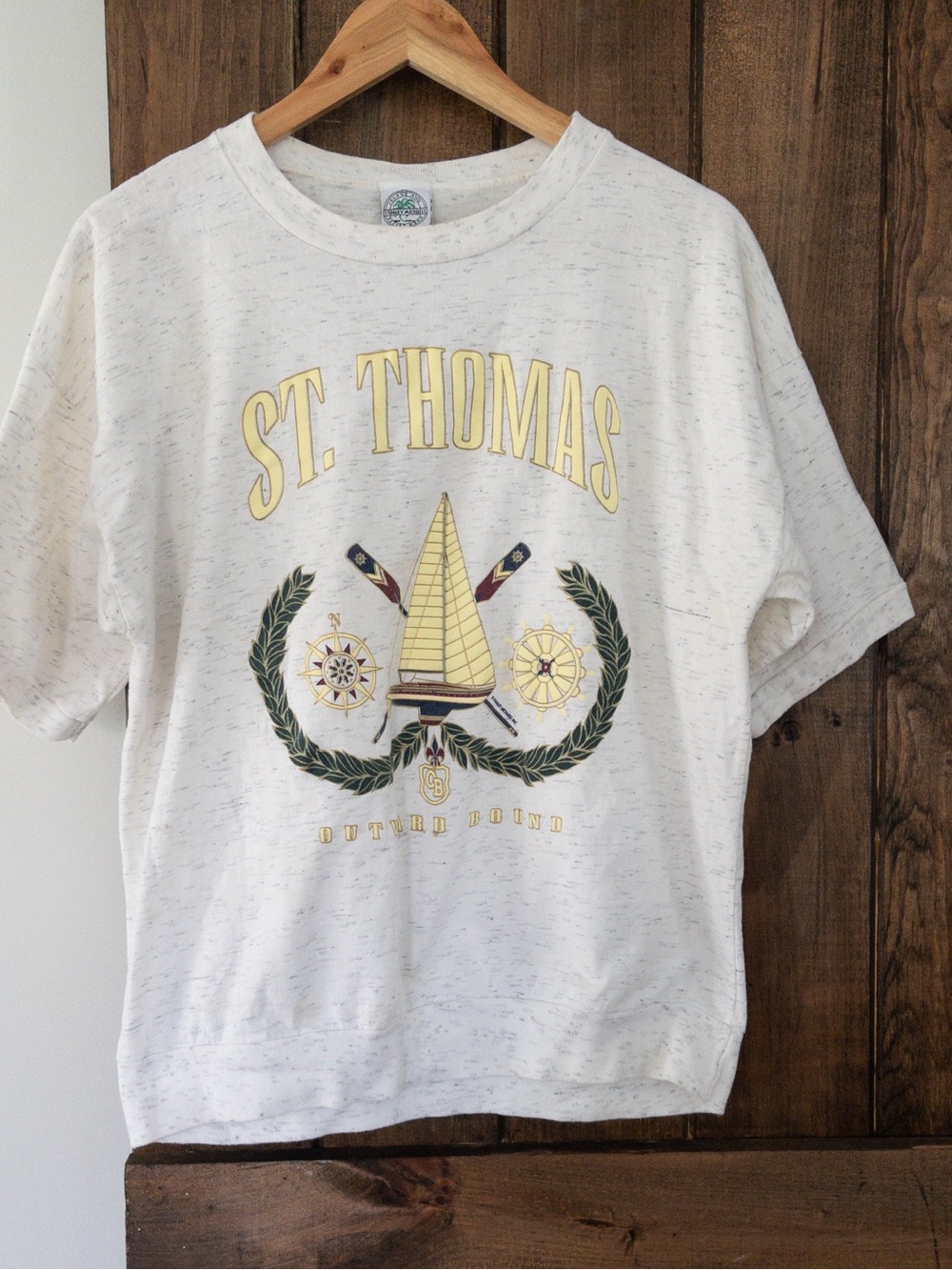 Stanley Michaels Resort Wear St. Thomas Vintage 90's Sailboat Mariners Tee Med